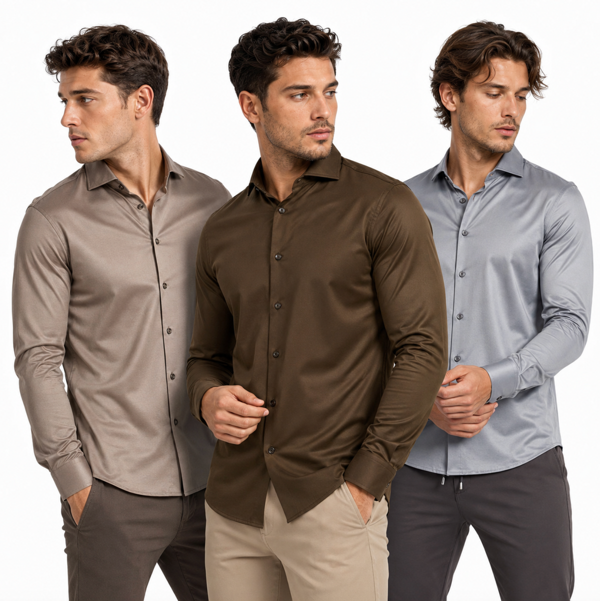 Men's Modern Luxury Mercerized Cotton Shirt