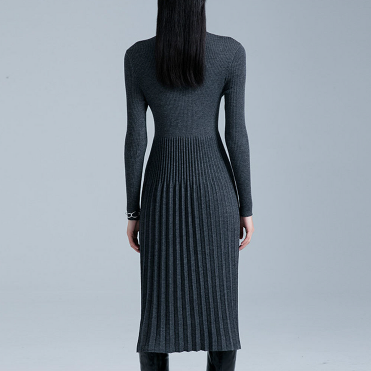 GUOOU Women’s Custom Fashion Wool Sweater Dress