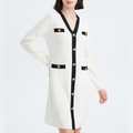 Women’s Casual V-Neck A-Line Knit Dress